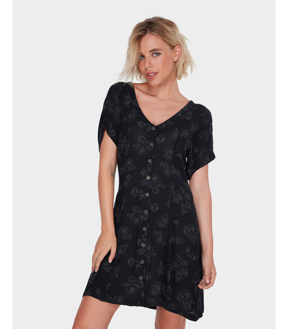 ELEMENT LADIES REVIVAL DRESS - BLACK ROSE