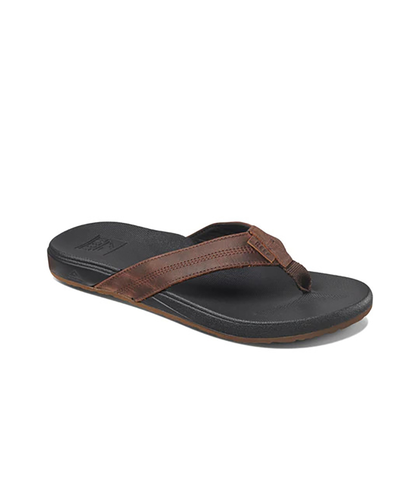 REEF CUSHION PHANTOM LEATHER JANDAL - BLACK / BROWN - Footwear-Mens ...