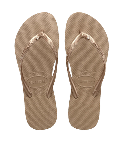 HAVAIANAS SLIM SW CRYSTAL JANDAL - ROSE GOLD