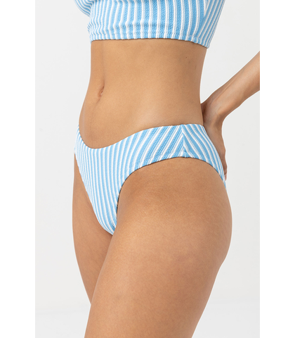 RHYTHM SUNBATHER STRIPE HOLIDAY BIKINI PANT - OCEAN