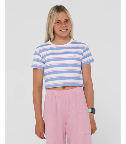 RUSTY LADIES CAMILA STRIPE TEE - PINK