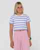 RUSTY LADIES CAMILA STRIPE TEE - PINK