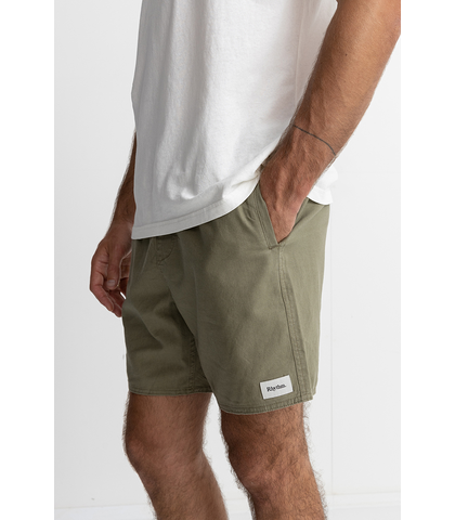 RHYTHM MENS CLASSIC LINEN JAM SHIORTS - OLIVE