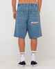 RUSTY MENS FLIP DADDY 2.0 JEAN SHORTS - MIDDY BLUE