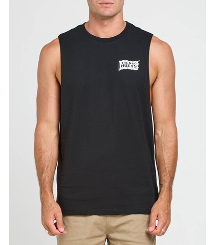 MAD HUEYS MENS CAPTAIN COOKED MUSCLE - BLACK