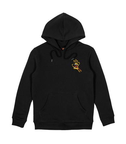 SANTA CRUZ BOYS OVERSIZE BONE HAND CRUZ HOODY - BLACK