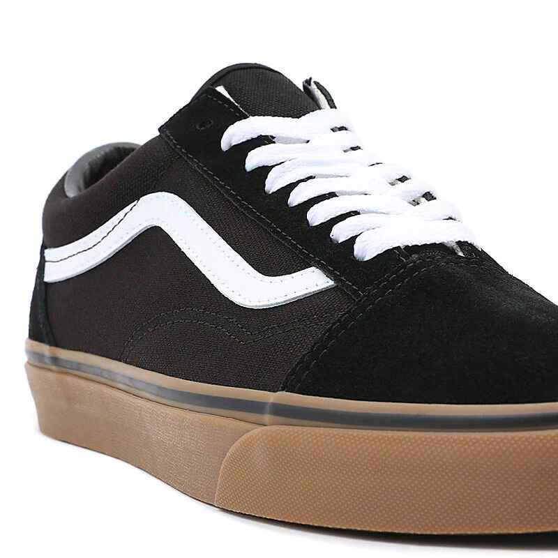 Black vans with rubber sole sale