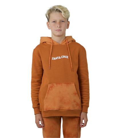 SANTA CRUZ BOYS INHERIT STACKED STRIP HOODY - GINGER TIE DYE