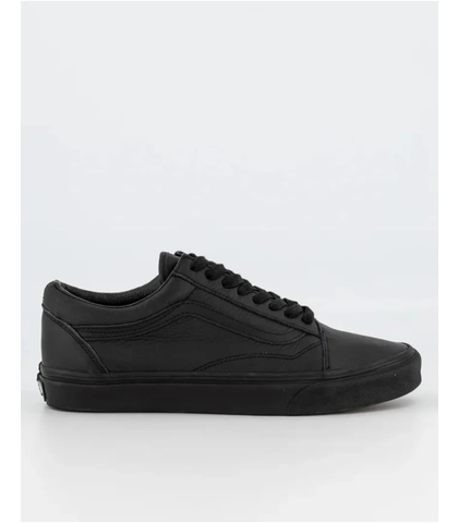 VANS OLD SKOOL SHOE - LEATHER / BLACK BLACK