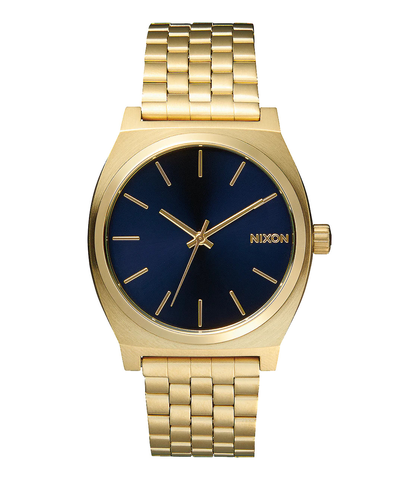 NIXON TIME TELLER SS WATCH - ALL GOLD / COBALT