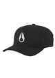 NIXON DEEP DOWN ATHLETIC SNAPBACK CAP - BLACK / WHITE