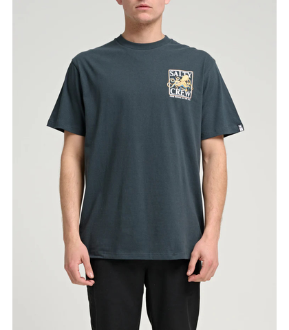 SALTY CREW MENS INK SLINGER S/S TEE - COAL