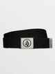 VOLCOM MENS CIRCLE WEB BELT - BLACK