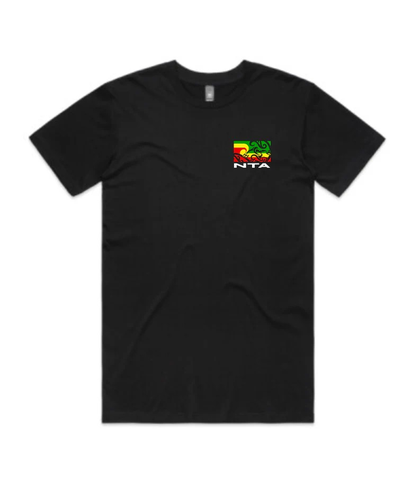 NGARU TOA RASTA FLAG TEE - BLACK