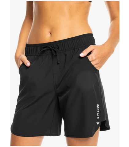 ROXY LADIES ROXY WAVE 7 INCH BOARDSHORT - BLACK