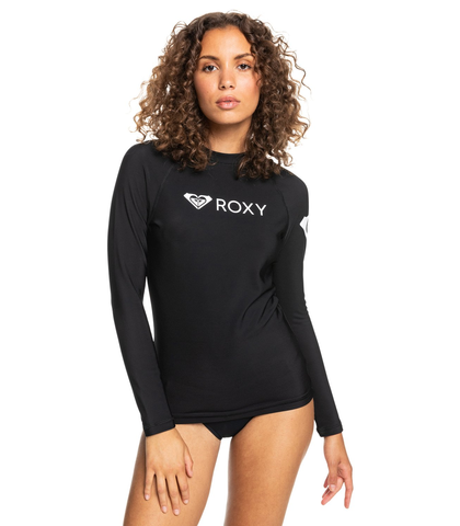 ROXY LADIES HEATER L/S RASHSHIRT - BLACK