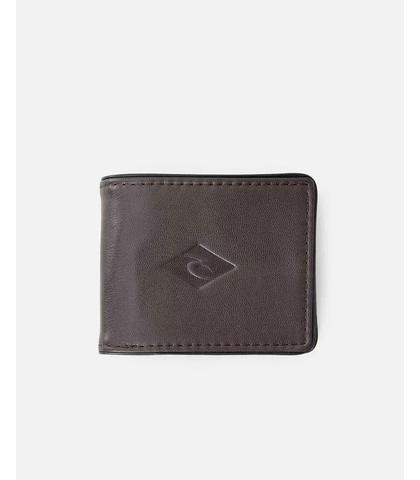 RIPCURL LAYERED RFID 2 IN 1 LEATHER WALLET - BROWN