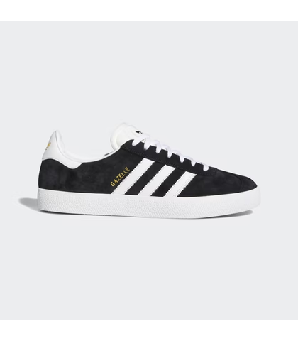 ADIDAS GAZELLE ADV SHOE - BLACK / WHITE / GOLD