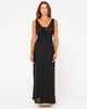 RUSTY LADIES VITA SHEER KNIT MAXI DRESS - BLACK