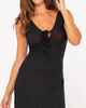 RUSTY LADIES VITA SHEER KNIT MAXI DRESS - BLACK