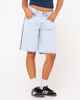 RUSTY LADIES FLIP MOMMY LOW RISE WIDE LEG DEMIN SHORT - SKYBLUE/ RG