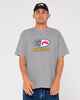 RUSTY MENS COACH CARTER HEAVY WEIGHT S/S TEE - GREY MARLE