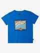 QUIKSILVER BOYS RETRO SKULL S/S TEE - NEBULAS BLUE