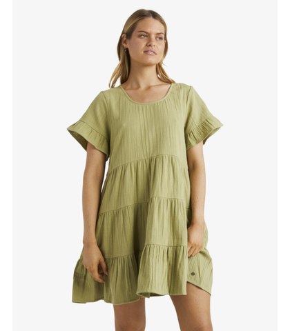 BILLABONG LADIES PIXIE DRESS - AVOCADO