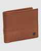 BILLABOONG DIMENSION 2 IN 1 LEATHER WALLET - TAN