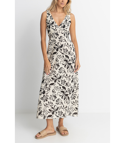 RHYTHM LADIES SUNDANCE FLORAL MAXI DRESS - NATURAL