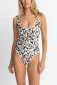 RHYTHM LADIES SUNDANCE FLORAL SQUARE NECK 1 PIECE SWIMSUIT - NATURAL