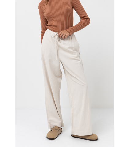 RHYTHM LADIES CLASSIC DRAWSTRING PANT - OAT