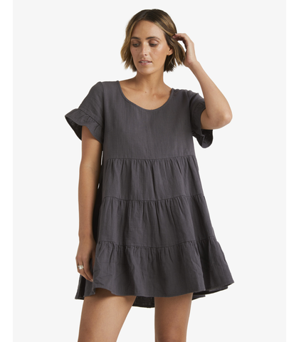 BILLABONG LADIES PIXIE DRESS - WASHED BLACK