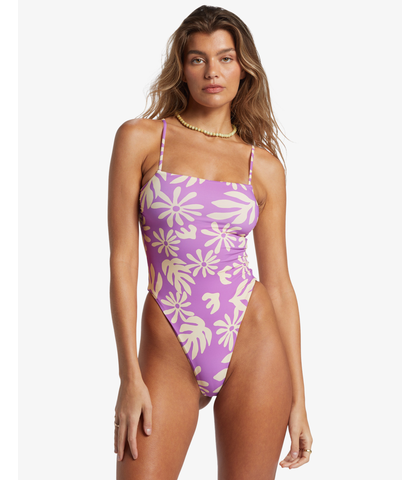 BILLABONG LADIES DEEP SEA DAISY ONE PIECE SWIMSUIT - ORCHID