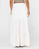 VIOLETA LOW RISE MAXI SKIRT - SNOW