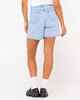 RUSTY LADIES CYPRUS HIGH DENIM SHORT - SKY BLUE HEATHER