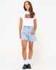 RUSTY LADIES CYPRUS HIGH DENIM SHORT - SKY BLUE HEATHER