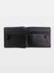 VOLCOM SINGLE STONE LEATHER WALLET - BLACK