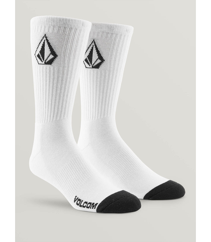 VOLCOM FULL STONE SOCK 3 PACK - WHITE SIZE 9-12