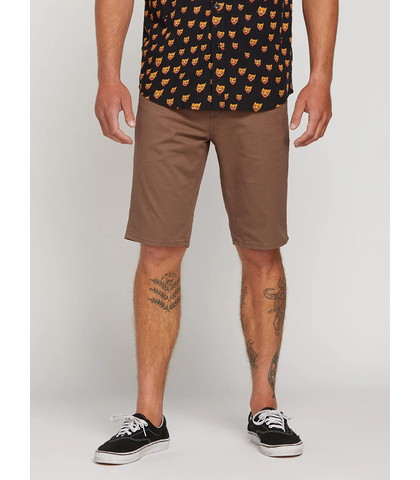 VOLCOM MENS SOLVER LITE 5 POCKET 19'' WALKSHORT - MUSHROOM