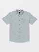 VOLCOM MENS SCALER STONE WOVEN S/S DRESS SHIRT - DIRTY WHITE