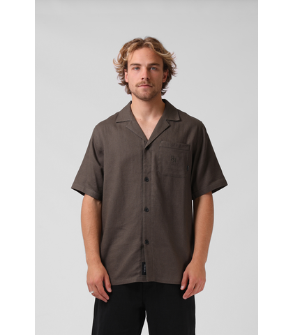 RPM MENS BALLER S/S DRESS SHIRT - OLIVE TAUPE