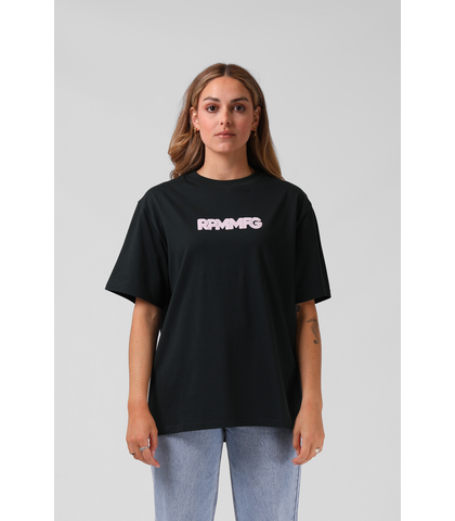 RPM LADIES OLD SKOOL OVERSIZE TEE - CARBON