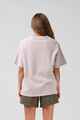 RPM LADIES OVERSIZE SANDED TEE - LIGHT DUSTY PINK