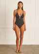 HEAVEN FAITH D CUP ONE PIECE SWIMSUIT - BLACK