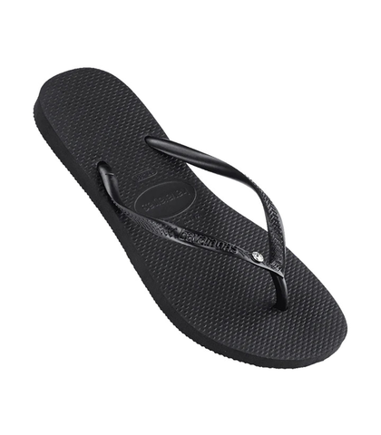 HAVAIANA'S SLIM SW CRYSTAL JANDAL - BLACK