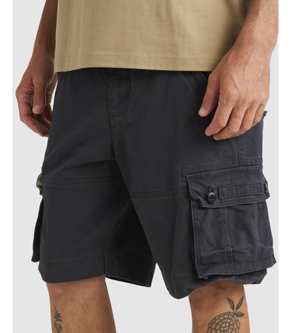 ELEMENT MENS SOURCE CARGO WALKSHORT - OFF BLACK