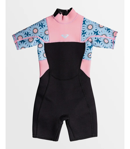 ROXY TODDLERS 2/2 PROLOGUE SPRINGSUIT - CRYSTAL TEAL FLOWER