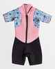 ROXY TODDLERS 2/2 PROLOGUE SPRINGSUIT - CRYSTAL TEAL FLOWER