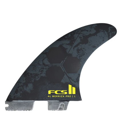 FCS II AM PERFORMANCE GLASS TRI FIN SET - BLACK ACID